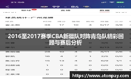 2016至2017赛季CBA新疆队对阵青岛队精彩回顾与赛后分析